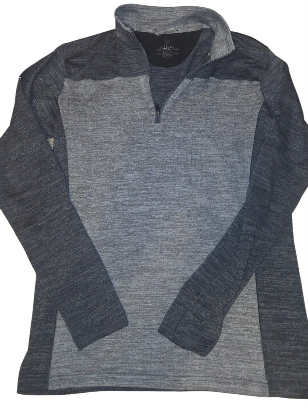 KÜHL Ryzer 1/4 Zip Pullover Men's Small Gray Black Colorblock Style 3112